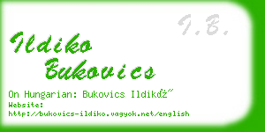 ildiko bukovics business card